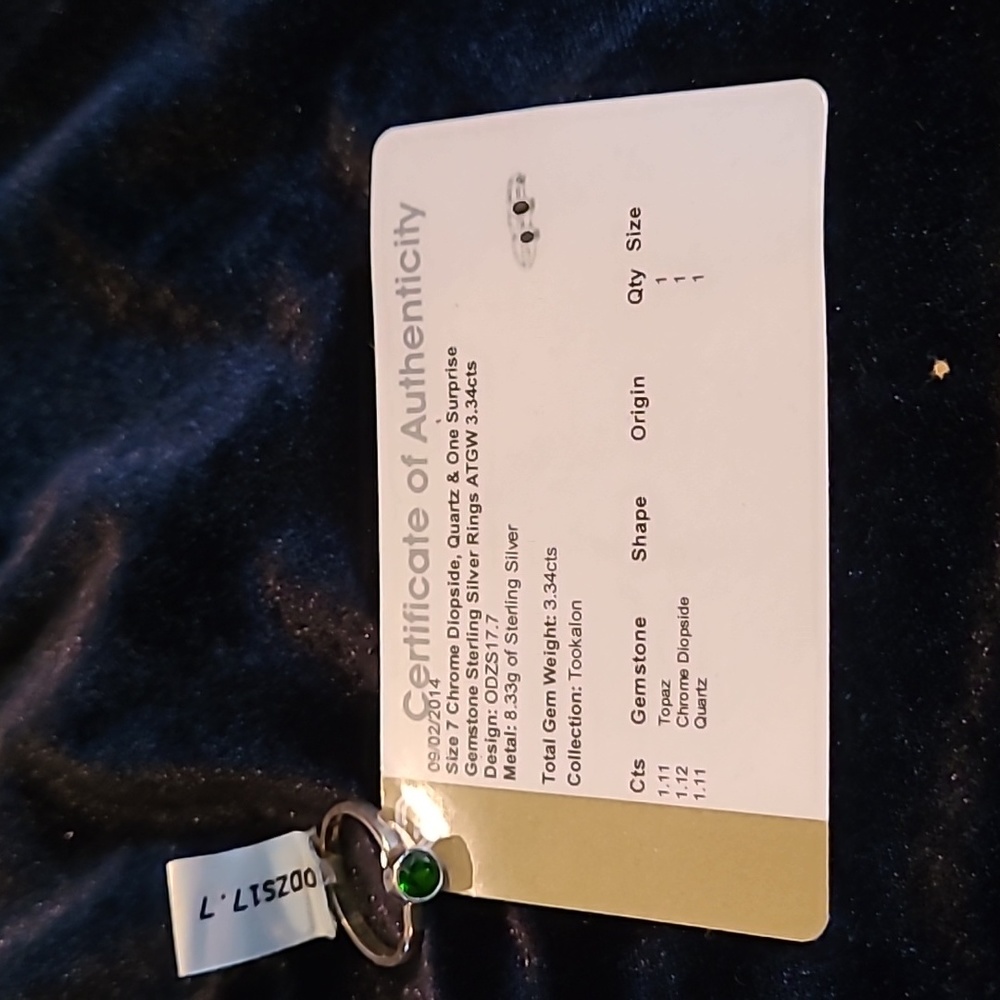 QVC gemstone and sterling ring